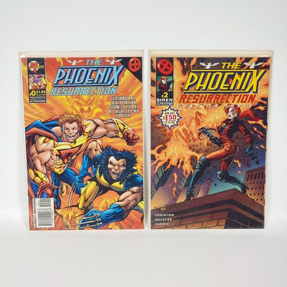2 Book Lot Phoenix Resurrection Malibu Comics Ultraverse Event VG Newsstand B&B - Picture 1 of 11